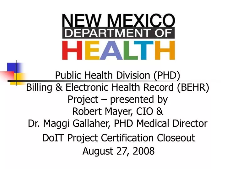 doit project certification closeout august 27 2008