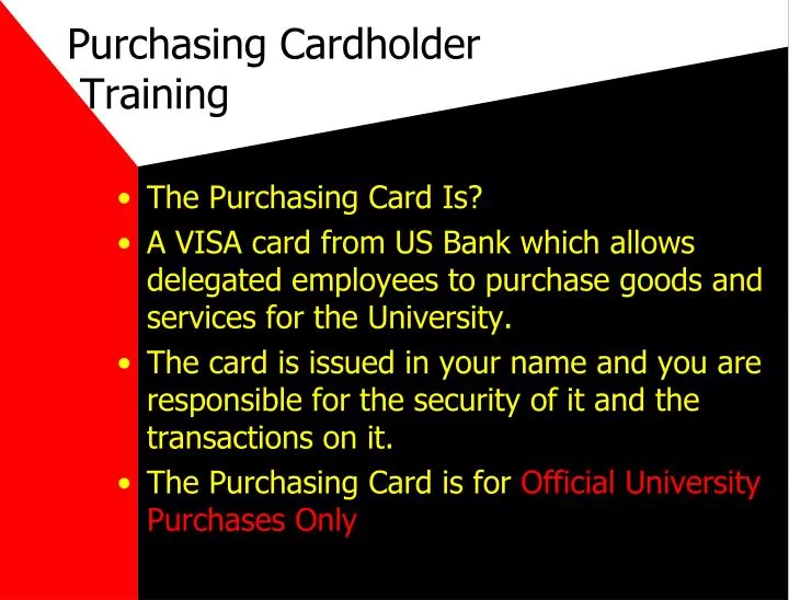 purchasing cardholder training