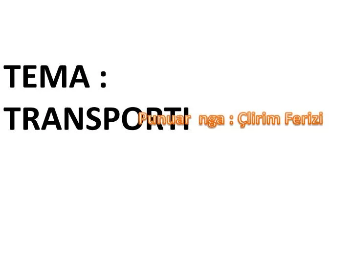 tema transporti