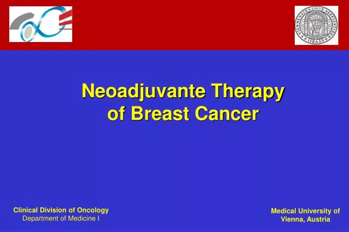 neoadjuvante therapy of breast cancer