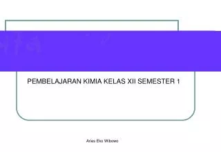 pembelajaran kimia kelas xii semester 1
