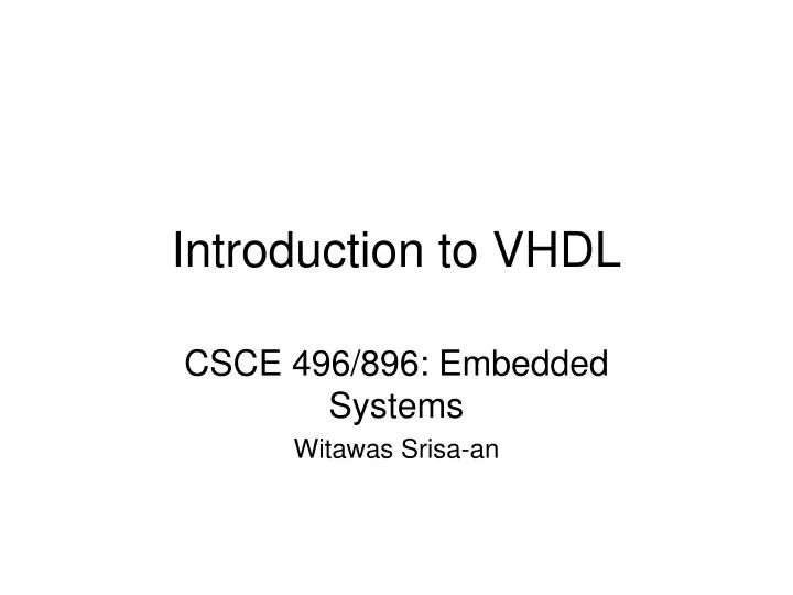 introduction to vhdl