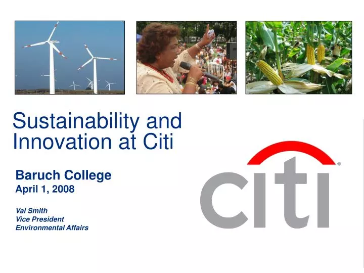sustainability and innovation at citi