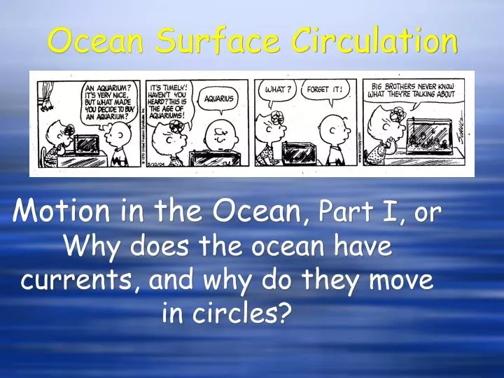 ocean surface circulation