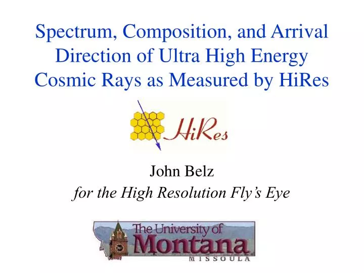 spectrum composition and arrival direction of ultra high energy cosmic rays as measured by hires