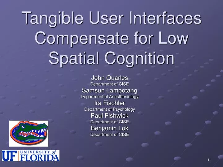 tangible user interfaces compensate for low spatial cognition