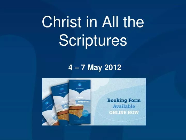 christ in all the scriptures