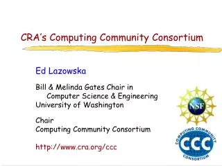 CRA’s Computing Community Consortium