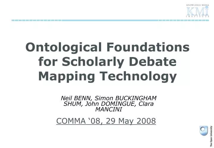 ontological foundations for scholarly debate mapping technology
