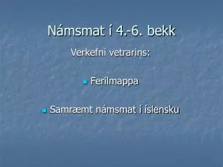 n msmat 4 6 bekk