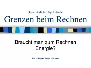 grenzen beim rechnen