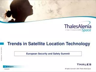 Trends in Satellite Location Technology