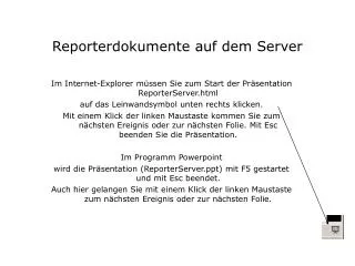 reporterdokumente auf dem server