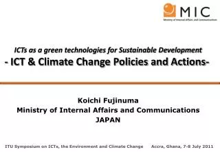 ICTs as a green technologies for Sustainable Development