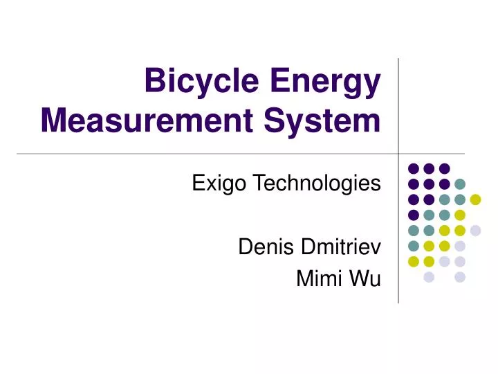 bicycle energy measurement system