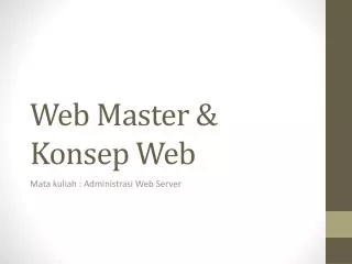 web master konsep web