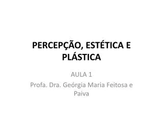 percep o est tica e pl stica