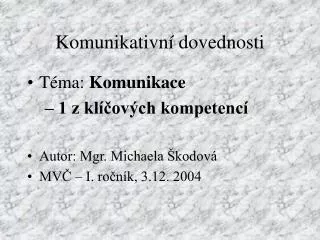 komunikativn dovednosti