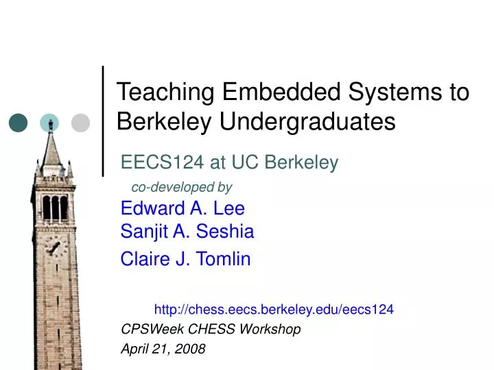 teaching embedded systems to berkeley undergraduates