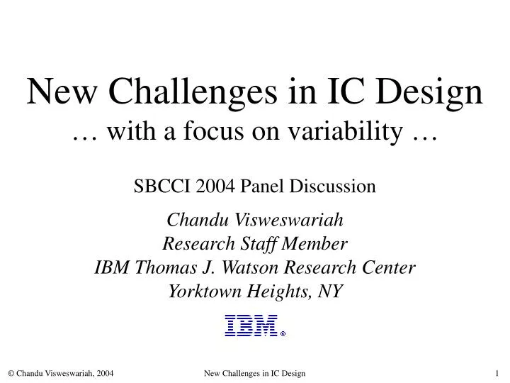 new challenges in ic design with a focus on variability