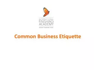 Common Business Etiquette