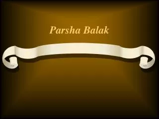 Parsha Balak