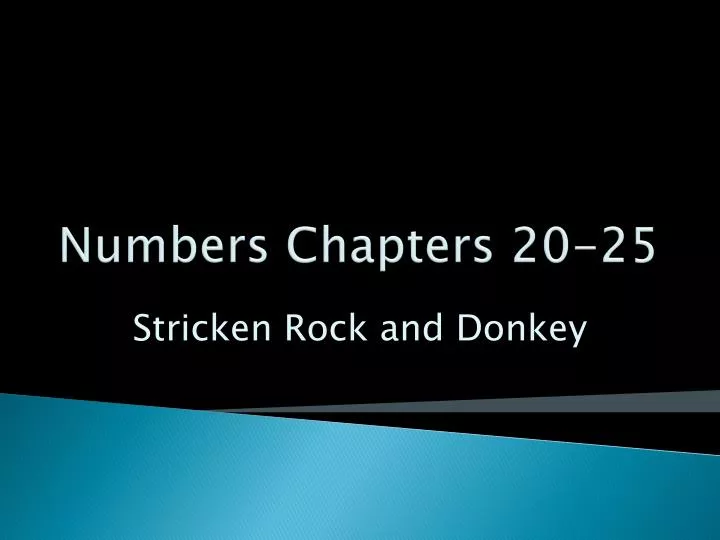 numbers chapters 20 25