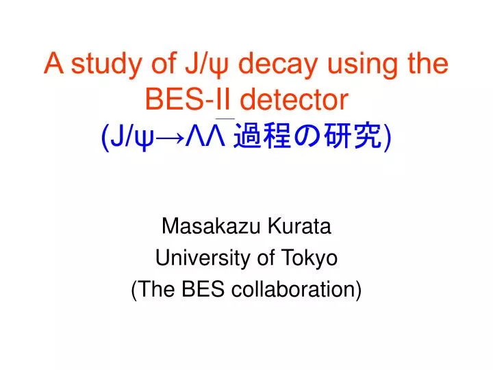 a study of j decay using the bes ii detector j