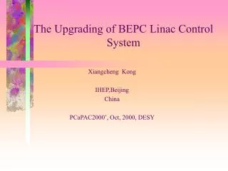 The Upgrading of BEPC Linac Control System