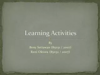 learning activities