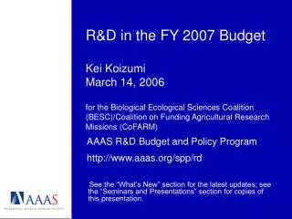 AAAS R&amp;D Budget and Policy Program aaas/spp/rd