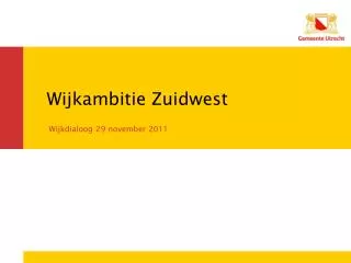 wijkambitie zuidwest
