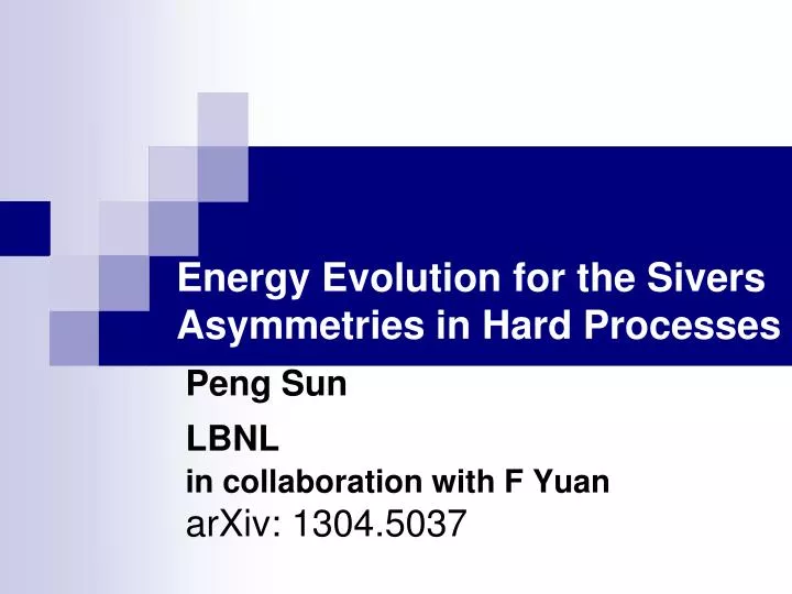 energy evolution for the sivers asymmetries in hard processes