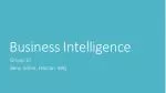 Business Intelligence - slide 1
