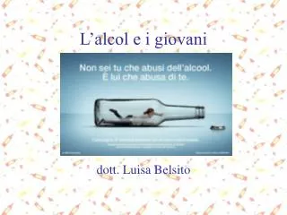 l alcol e i giovani