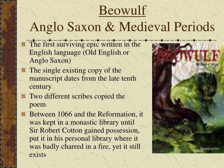 beowulf anglo saxon medieval periods