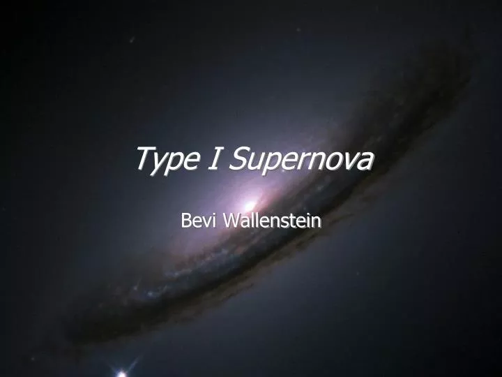 type i supernova