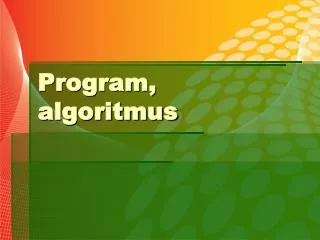program algoritmus