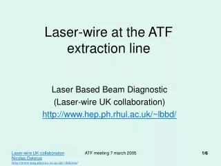 Laser-wire at the ATF extraction line