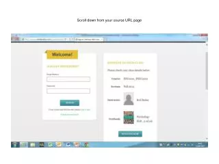 Scroll down from your course URL page