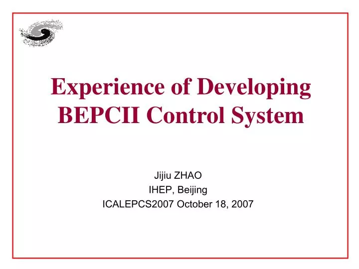 experience of developing bepcii control system