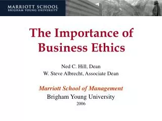 The Importance of Business Ethics