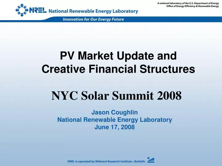 pv market update and creative financial structures