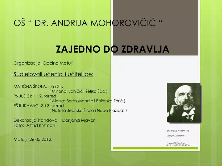 o dr andrija mohorovi i