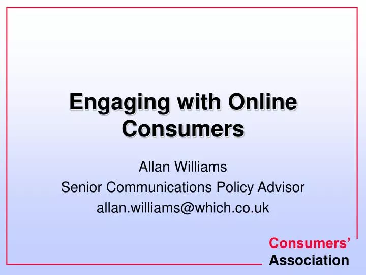 engaging with online consumers