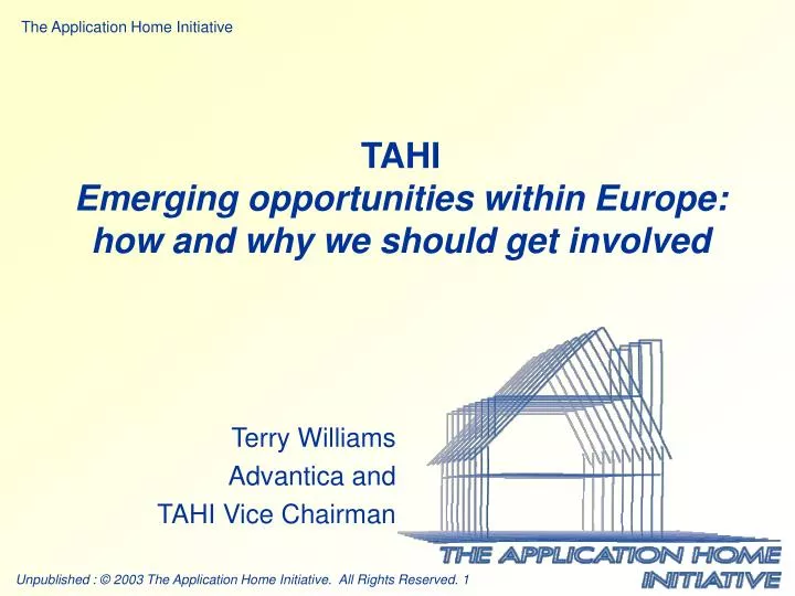 tahi emerging opportunities within europe how and why we should get involved