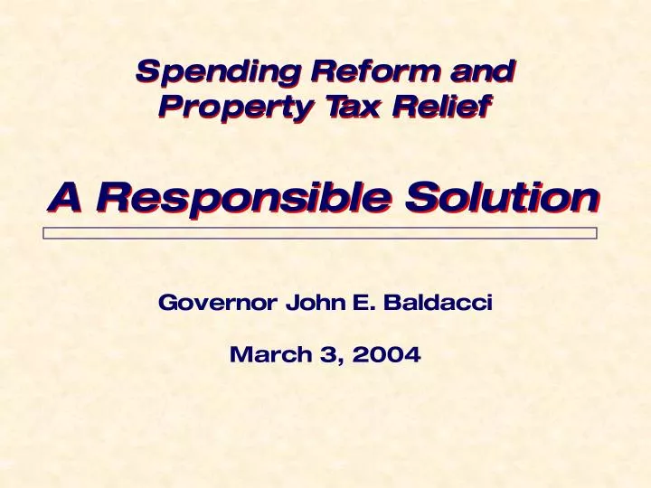 governor john e baldacci march 3 2004