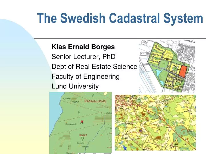 the swedish cadastral system
