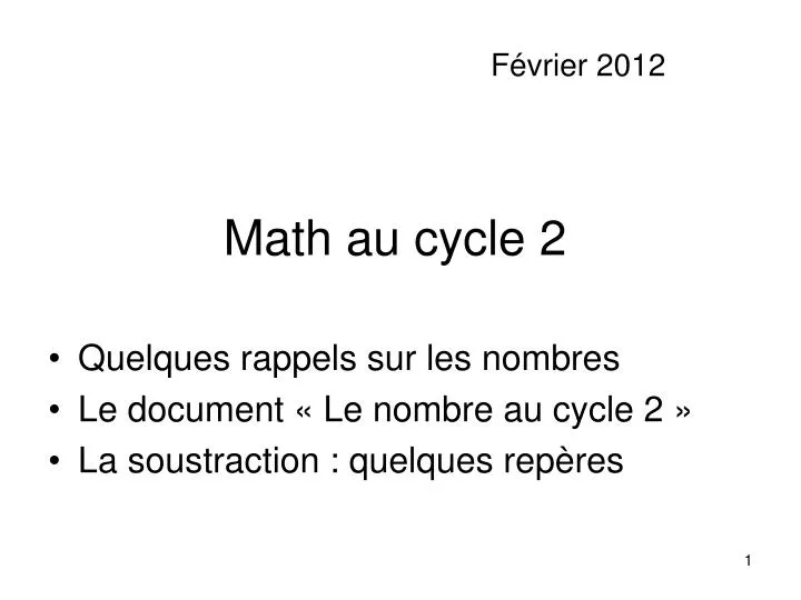 math au cycle 2