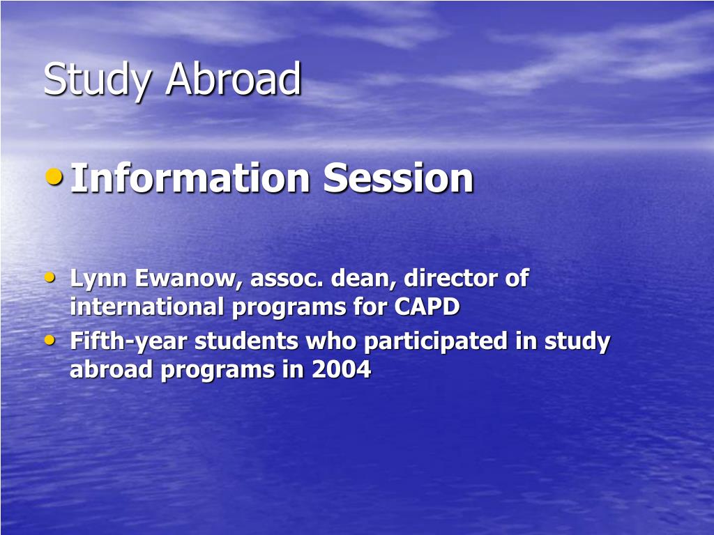 PPT - Study Abroad PowerPoint Presentation, free download - ID:3967777